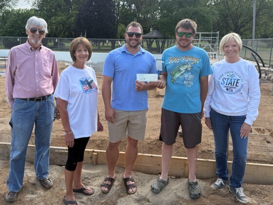 Dale Reisberg (MST Board); Sharlene Guenther (MST Volunteer); Bryce Rossman (City Council) Randy Ausdemore (Crofton Mayor) and Joyce Stevens (MST Board)