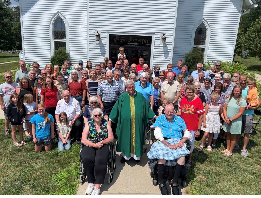 Approximately 90 descendants of Gerrit and Anna DeBlauw gathered for a reunion on Sunday, July 5 in Constance. A Mass was celebrated at 11a.m. by Father Jim Kramper in St. Joseph Church followed by a catered meal, a memorial service, a puppet show, cake, ice cream and popcorn treats.