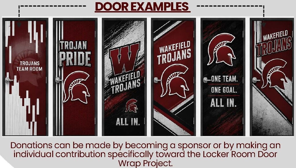Door examples the boosters are raising money for