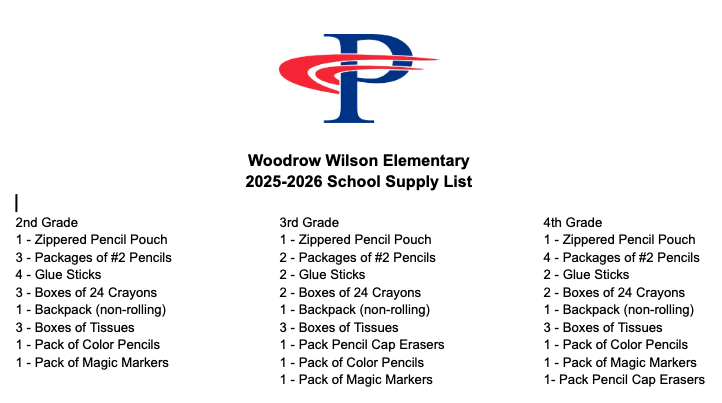 25-26 supply list