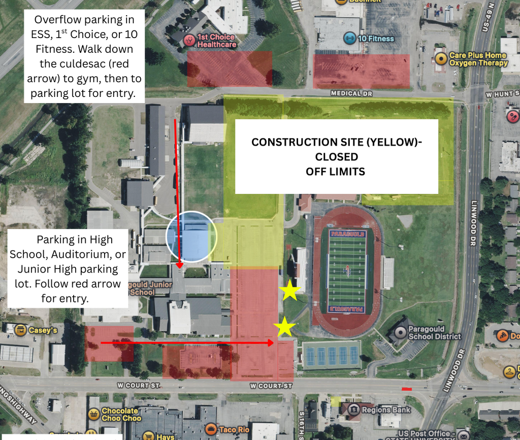 Community Pep Rally Parking