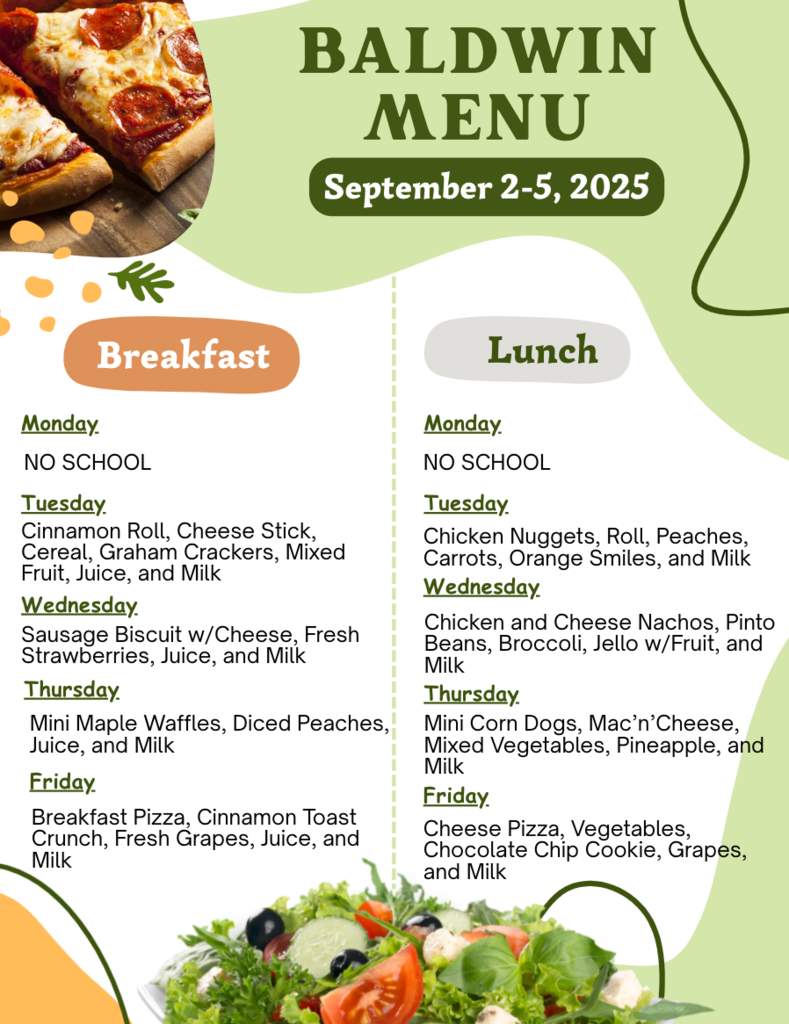 Baldwin Menu
