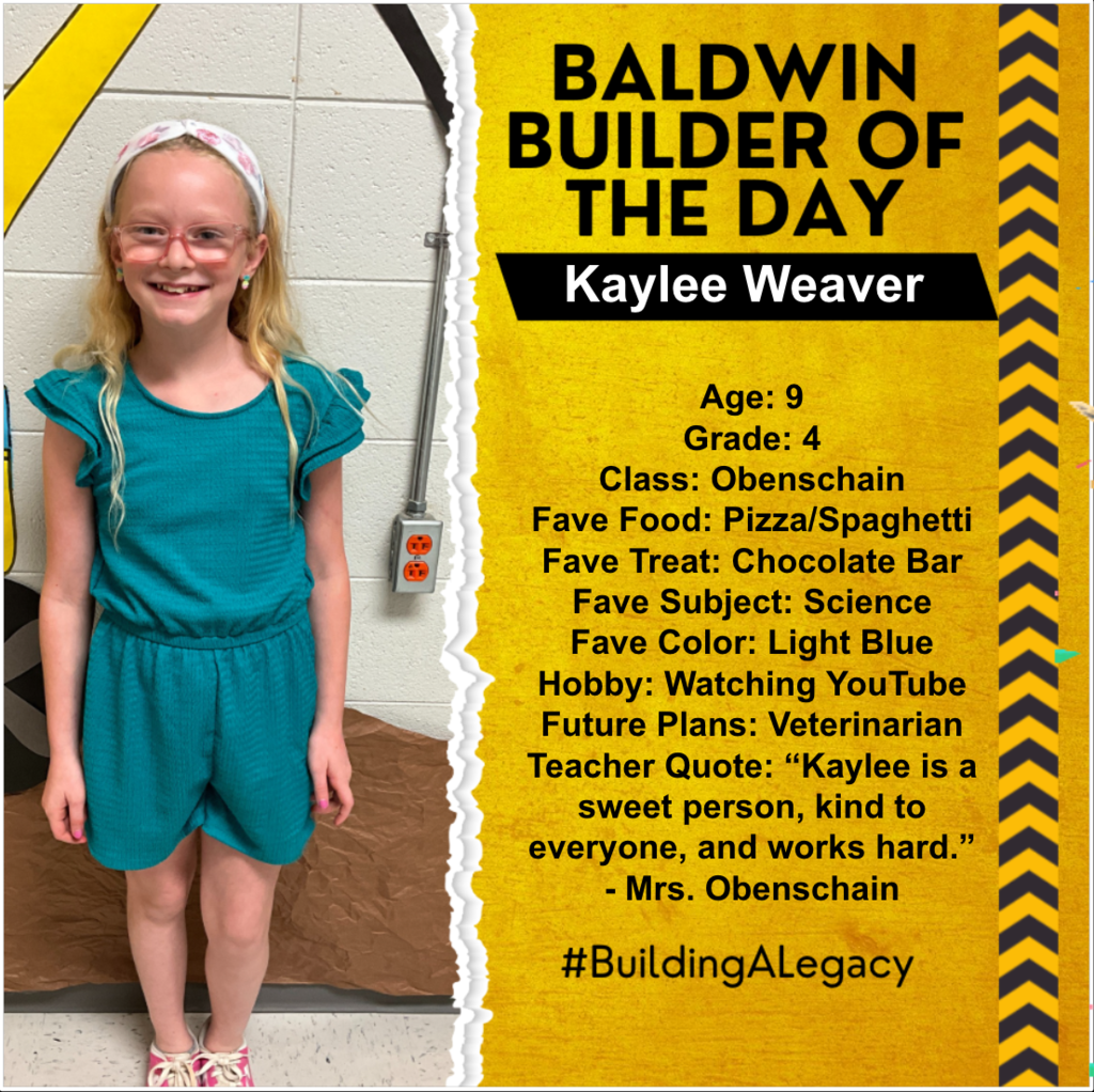 Baldwin Builder of the Day