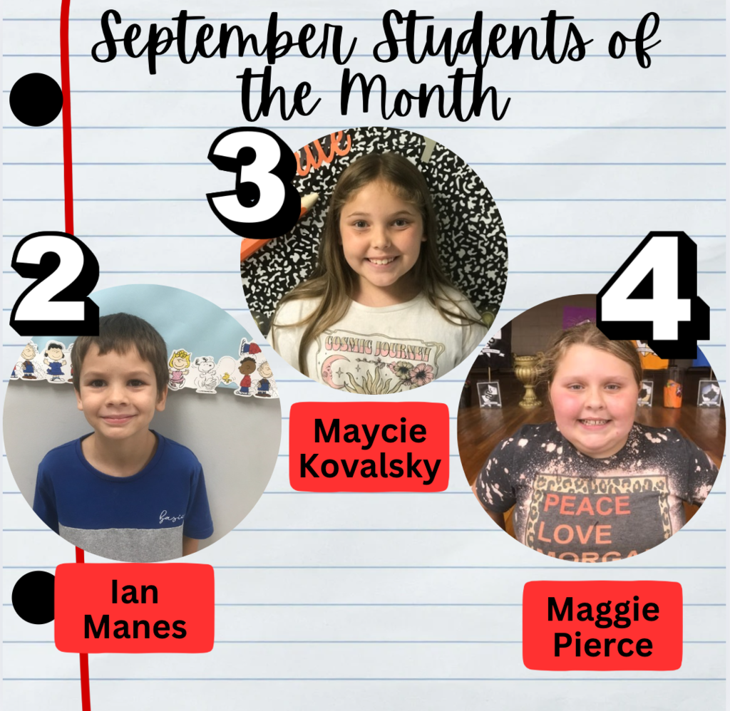 September Students of the Month