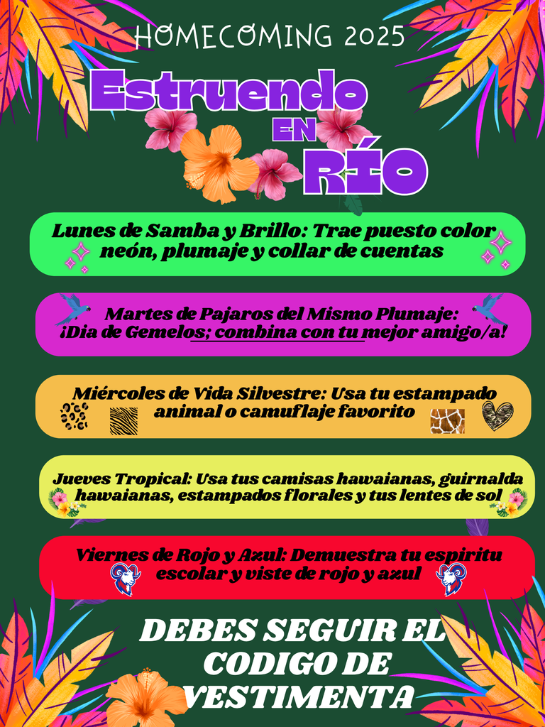 Rumble in Rio Dress Up Days SPAN