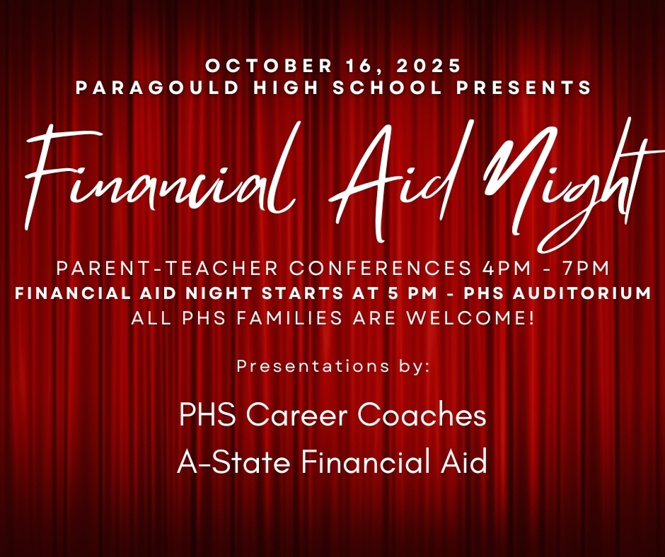 Financial Aid Night - October 16th at 5PM