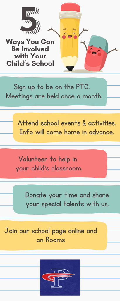 Be Involved at School Infographic in Green Red Yellow in Illustrative Style