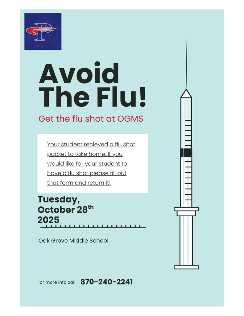 Light Blue Minimal Flu Shot Flyer