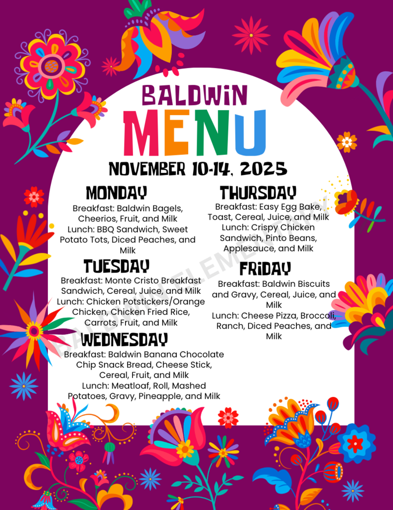 Baldwin Menu