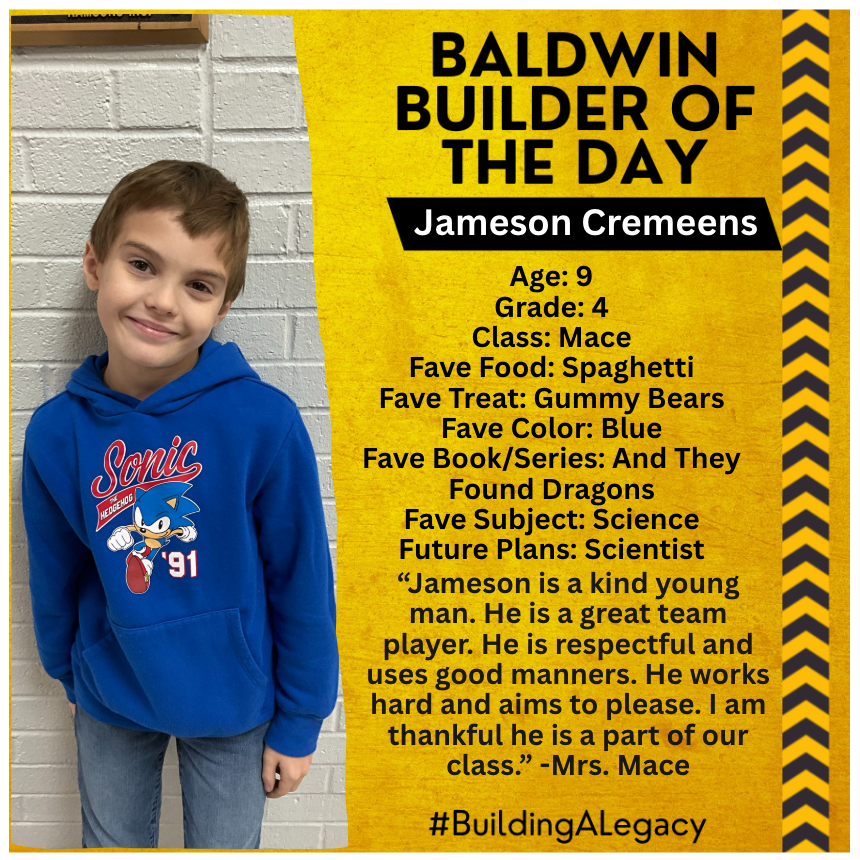 Baldwin Builder of the Day