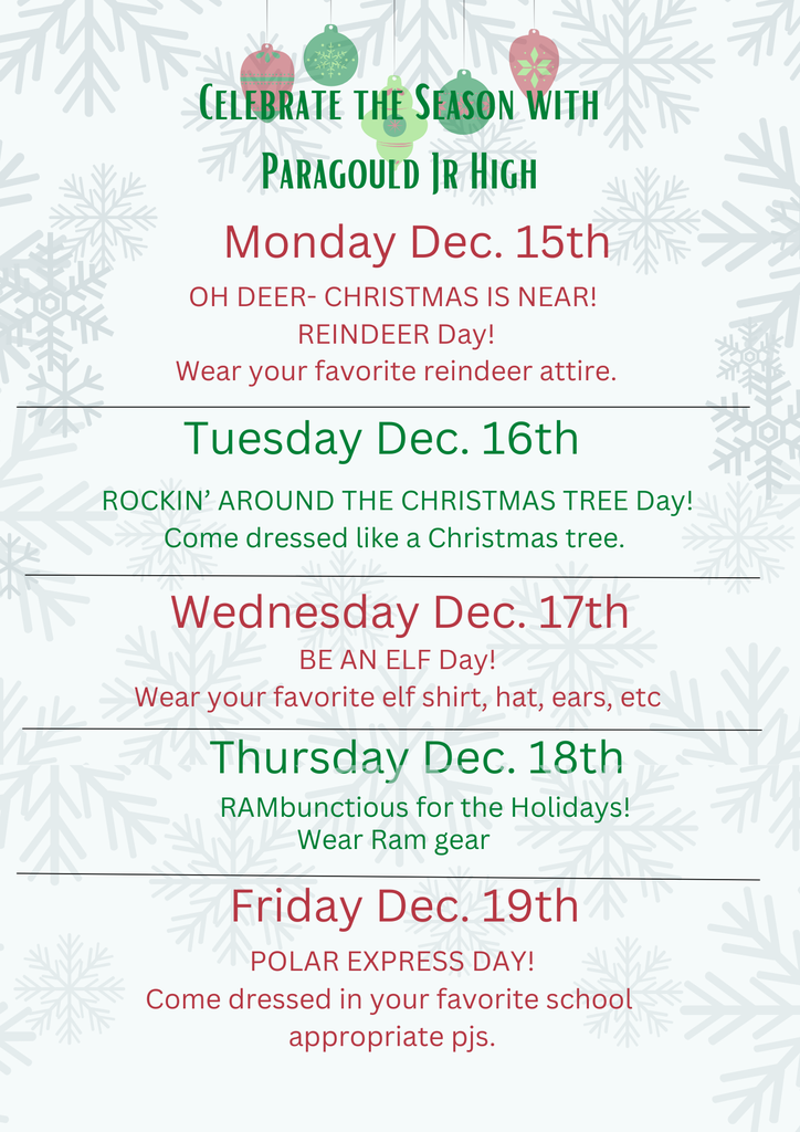 PJHS dress-up days