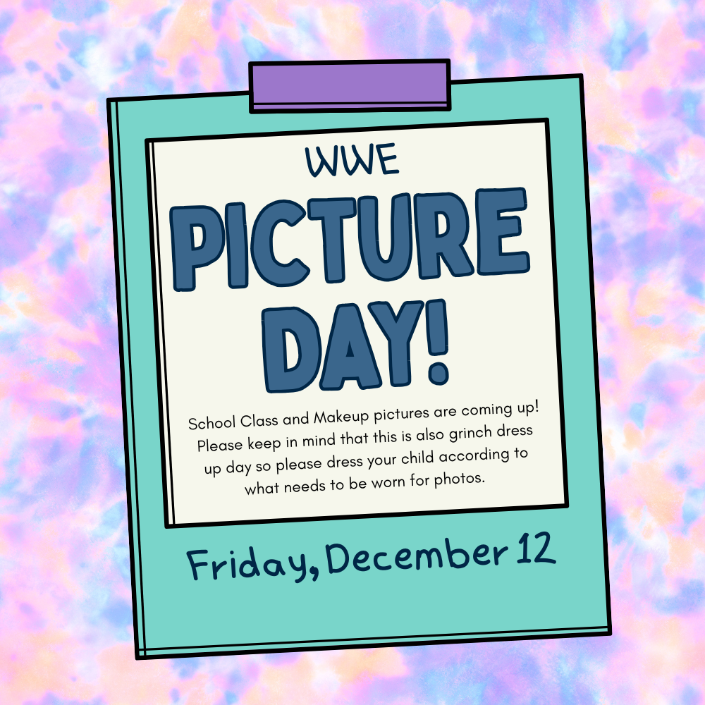 Picture Day Classroom Announcement in Colorful Illustrative Style