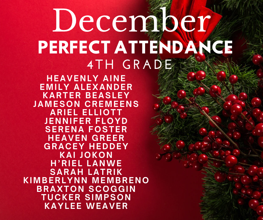 December Perfect Attendance