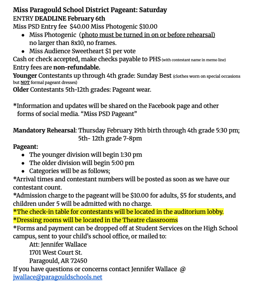 Miss PSD Pageant 2026