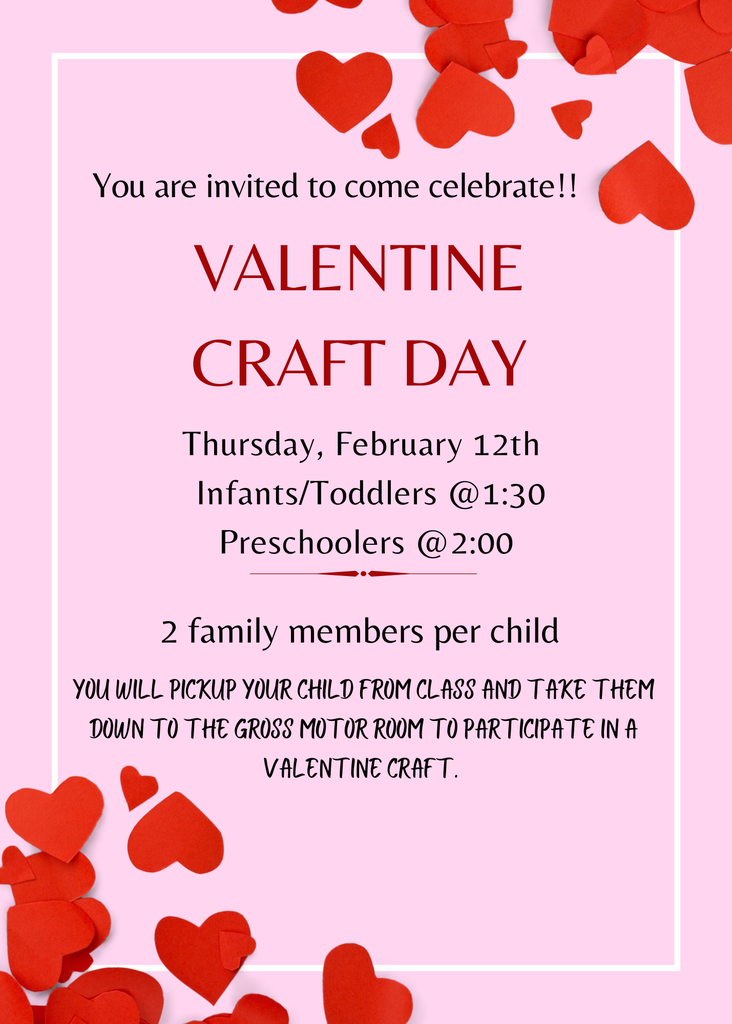 Valentine Craft Day. 