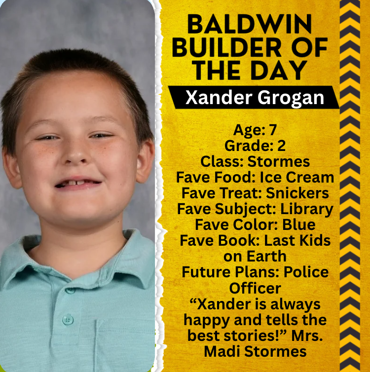 Baldwin Builder of the Day: Xander Grogan