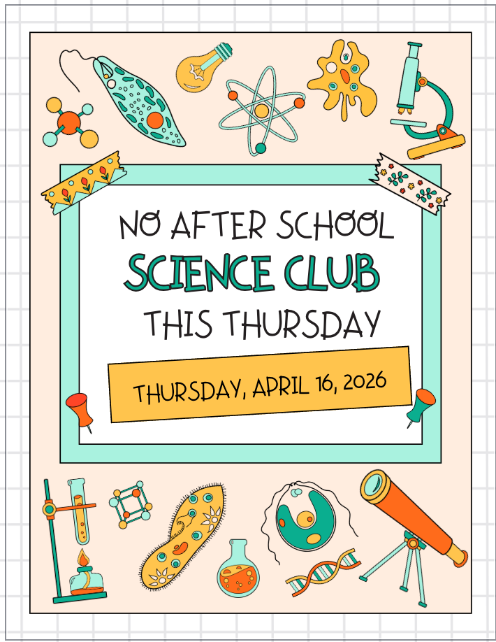 No Science Club Thursday