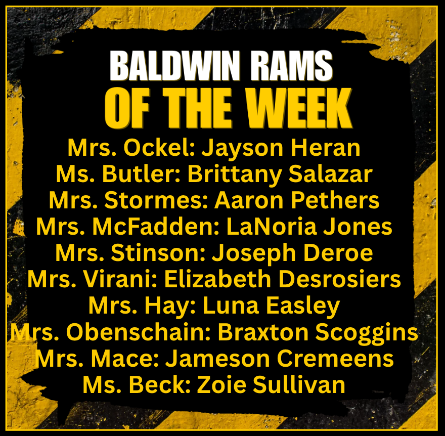 Baldwin Rams of the Week
