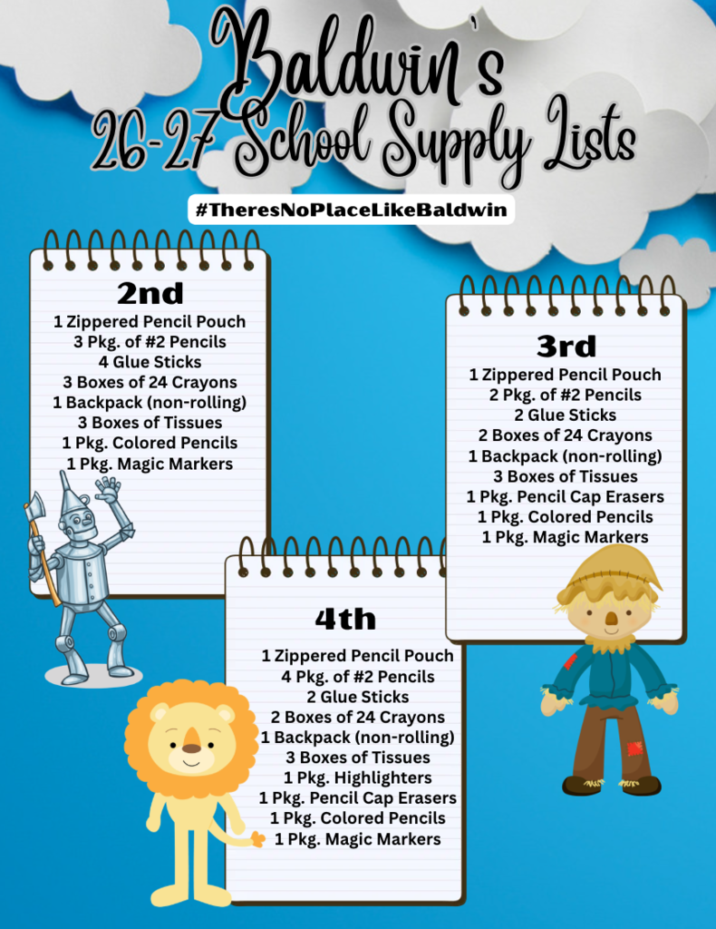 26-27 School Supply Lists