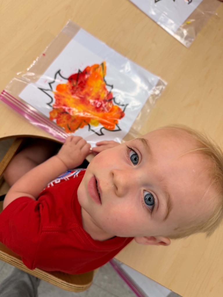 Fall art with toddlers