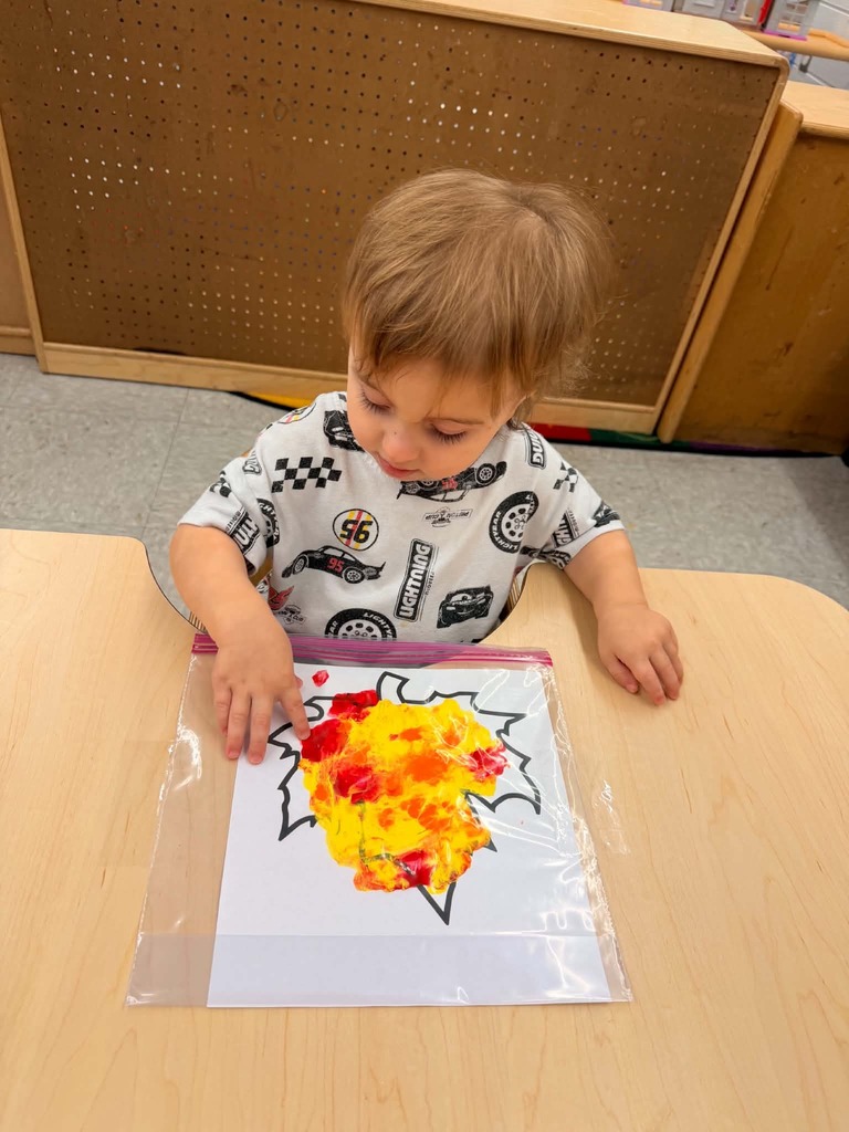 Fall art with toddlers