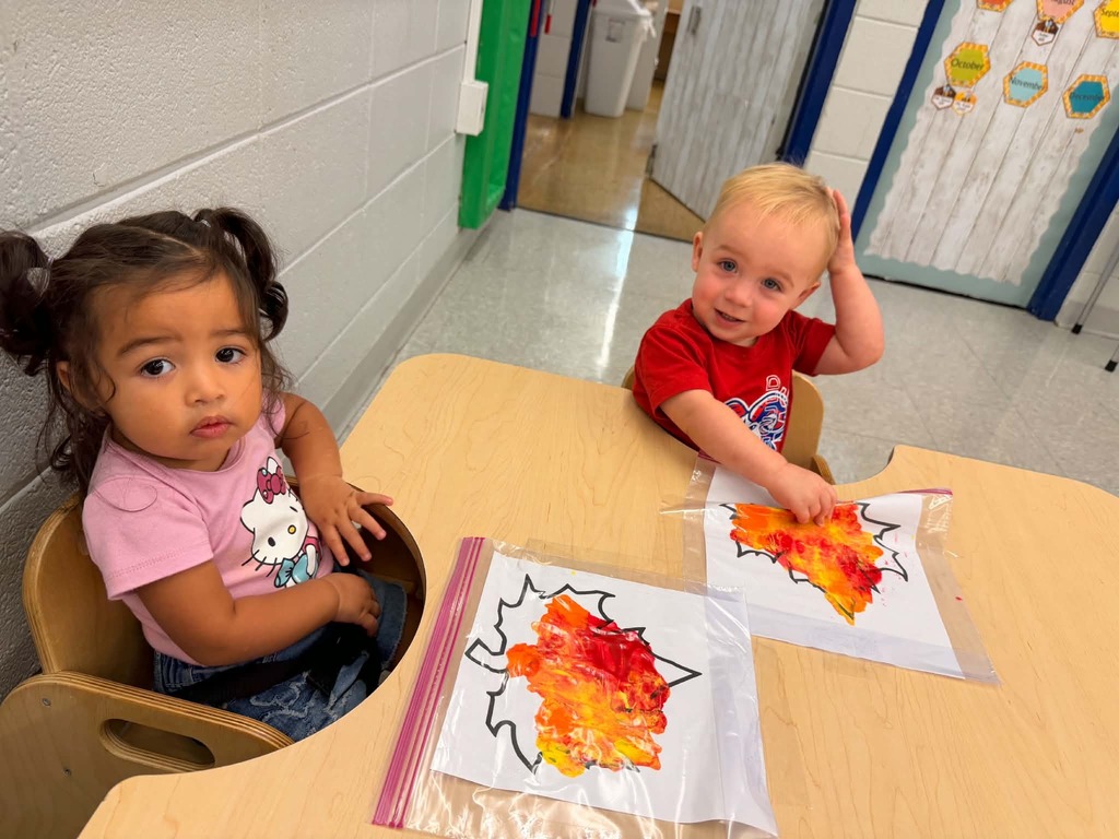 Fall art with toddlers
