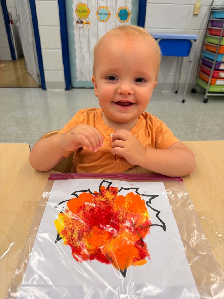 Fall art with toddlers