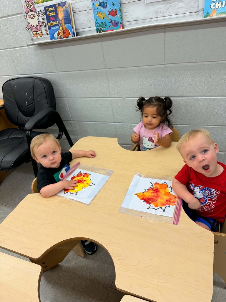 Fall art with toddlers