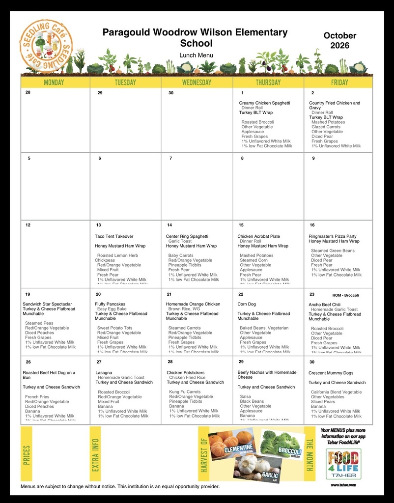 Lunch Menu 