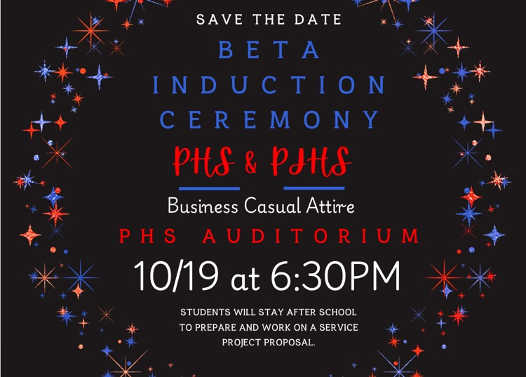 Beta Induction Ceremony is coming soon!