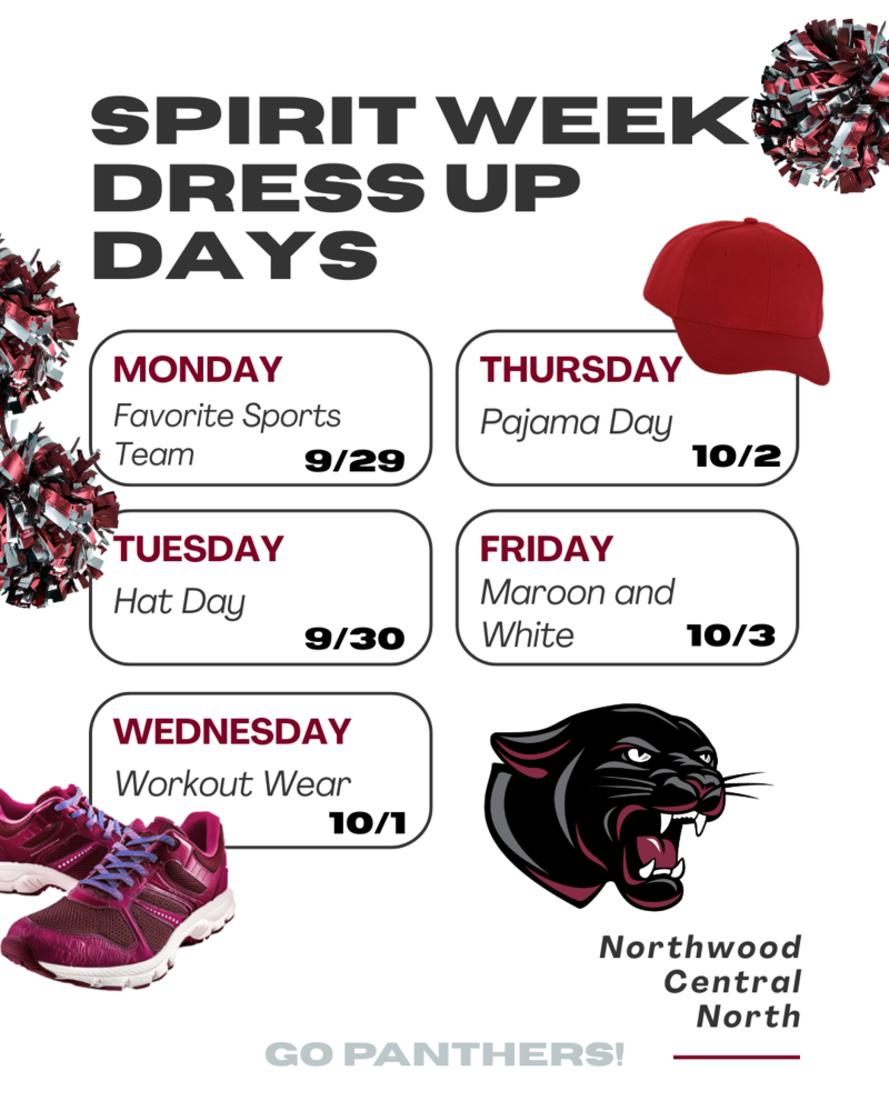 Spirit Week Dress Up Days