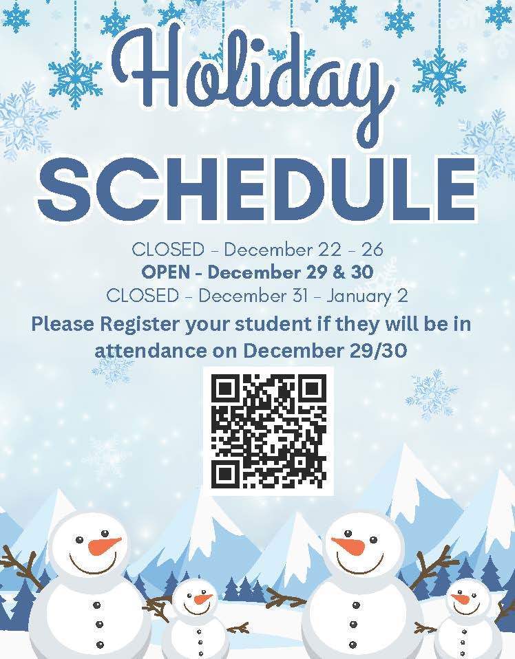 Holiday Schedule