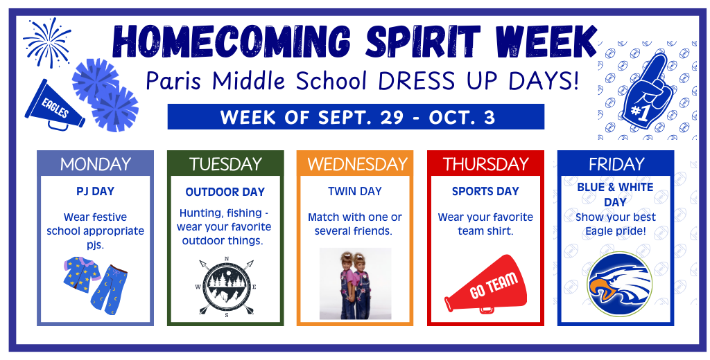 Homecoming Dress Up Days 2025