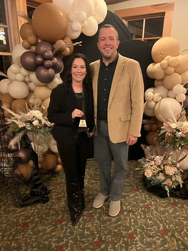 Andrea with Principal Trey Prieur 