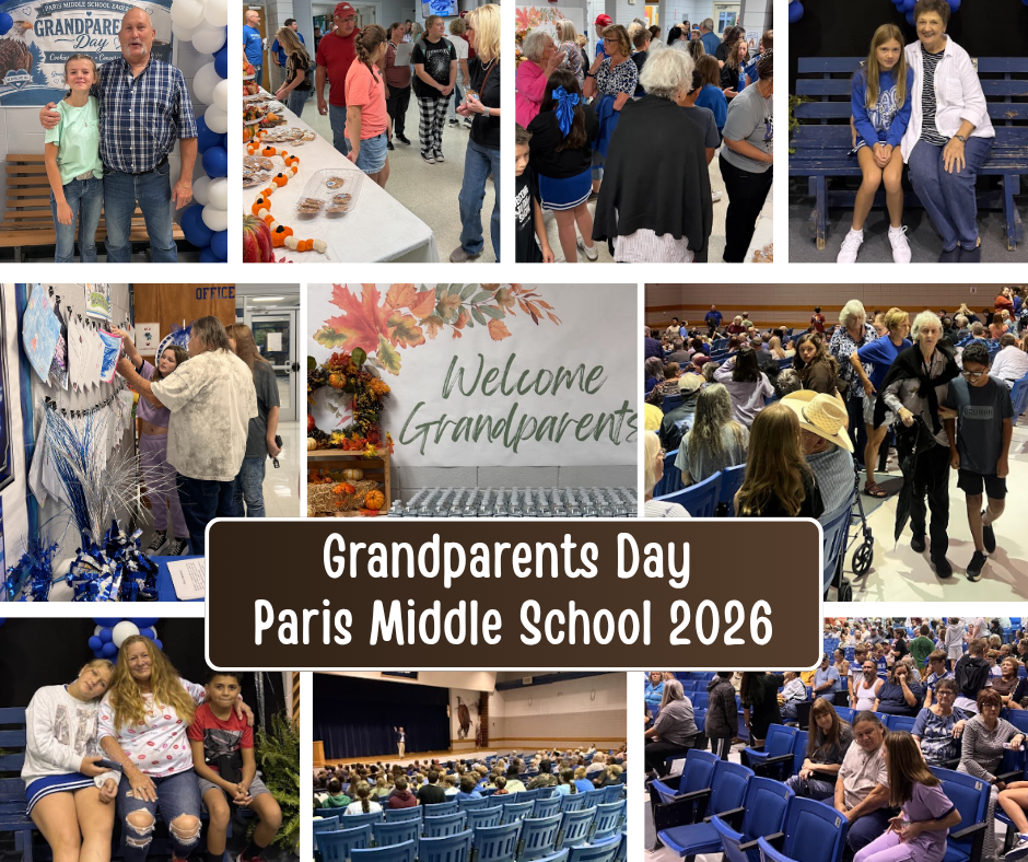 Happy Grandparents Day 2026! - Thank you to all our wonderful grandparents and special guests who visited Paris Middle School last week to celebrate Grandparents Day. We honor the love, wisdom, and support you bring to our school community.