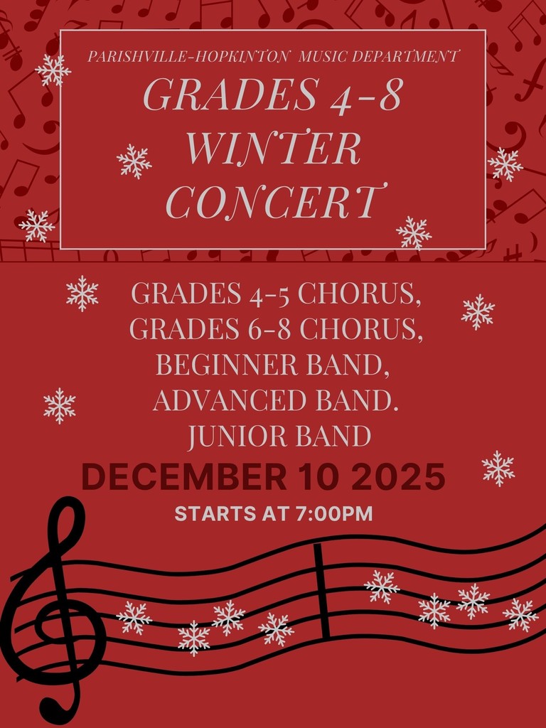 Grades 4-8 winter Concert