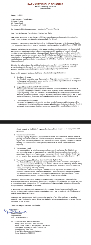 PCSD5 Response to County