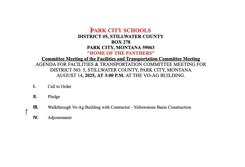 Facilities & Transportation Meeting