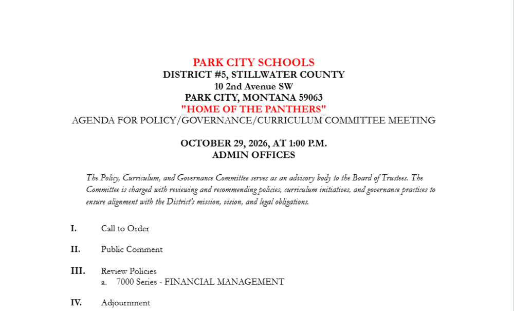 Policy Committee Meeting