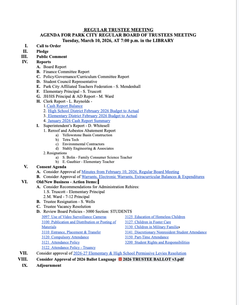 Regular Board Meeting - March 2026