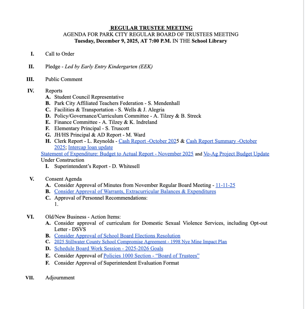 Regular School Board Meeting