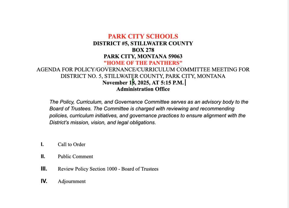 POLICY COMMITTEE MEETING