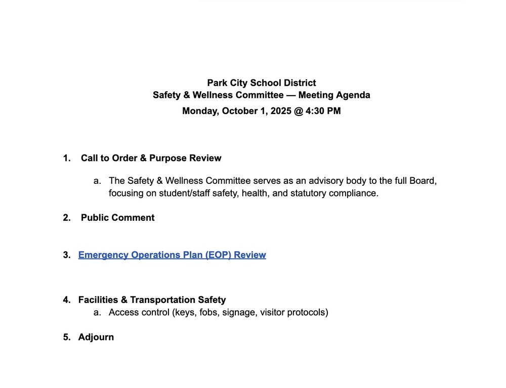 Safety meeting