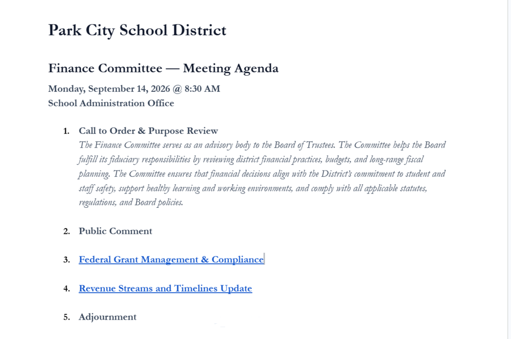 Finance Committee