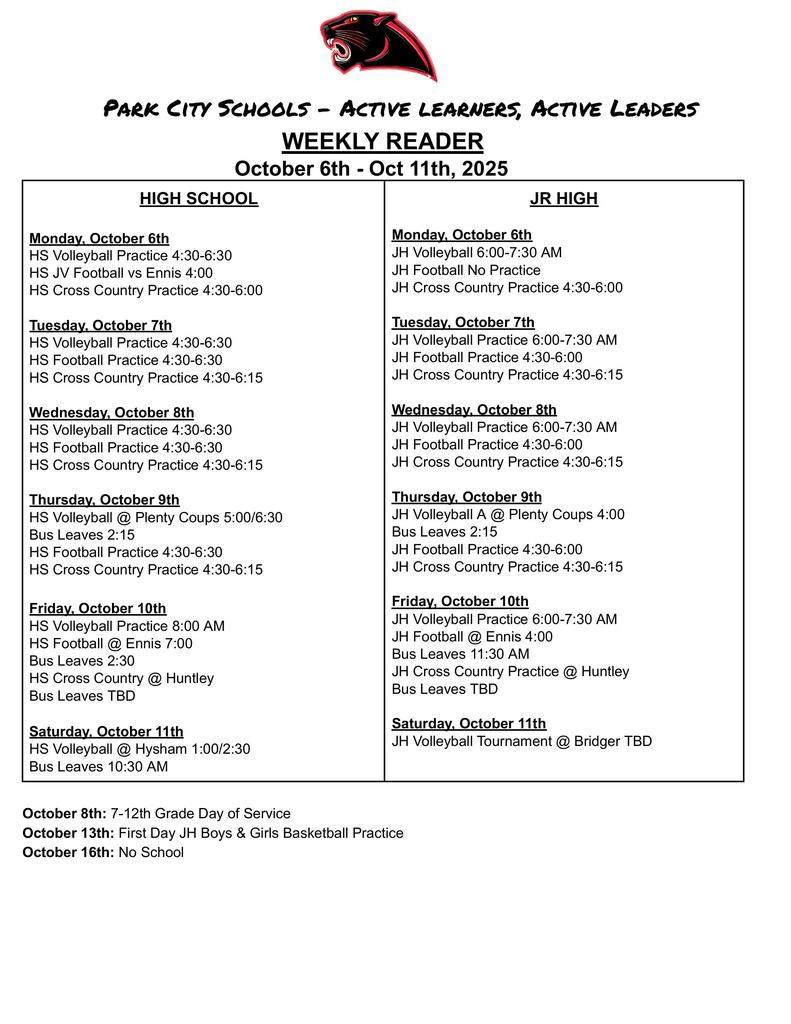 Weekly Reader 10-6