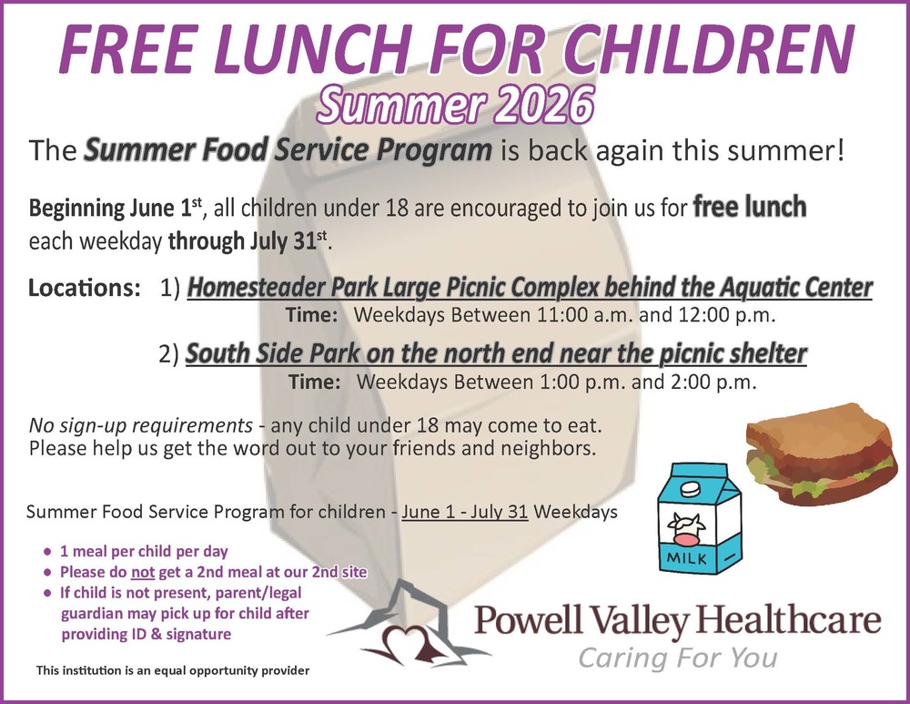 Free Lunch for Children Summer 2026