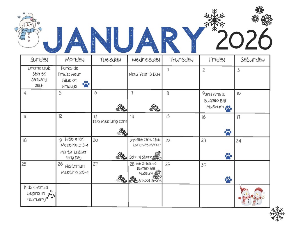 January Calendar