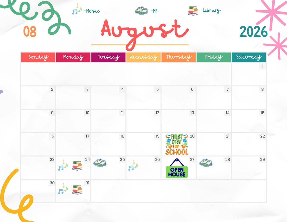 August 2026 Calendar