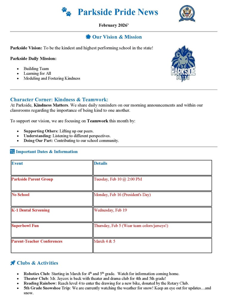 February Newsletter