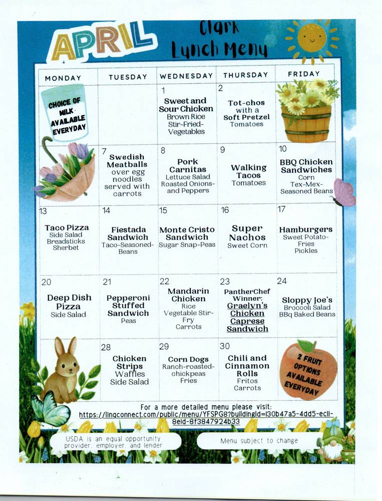April Menu